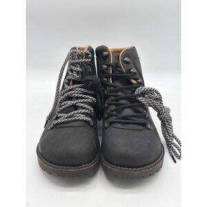 Birkenstock Women’s Black Leather Lace-Up Hiking Boots Size 7 Cushioned Interior